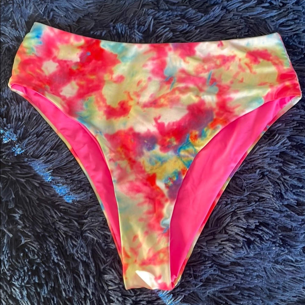 High waisted multicolor bikini